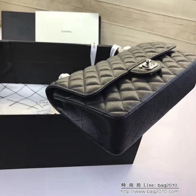香奈兒CHANEL 升級版A1112全新經典小羊皮金銀鏈條單肩斜挎包 DSC1736